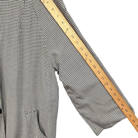 VTG Swing Coat M Gingham Check Mod 60s Rockabilly Retro Career Church Preppy USA - Picture 11 of 16